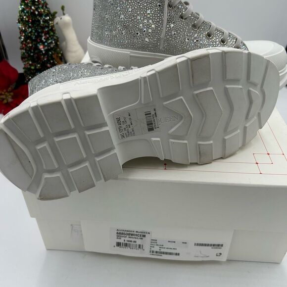 Men’s Alexander, McQueen treadslick crystal sneaker boots size 44 made in Italy - Picture 9 of 9